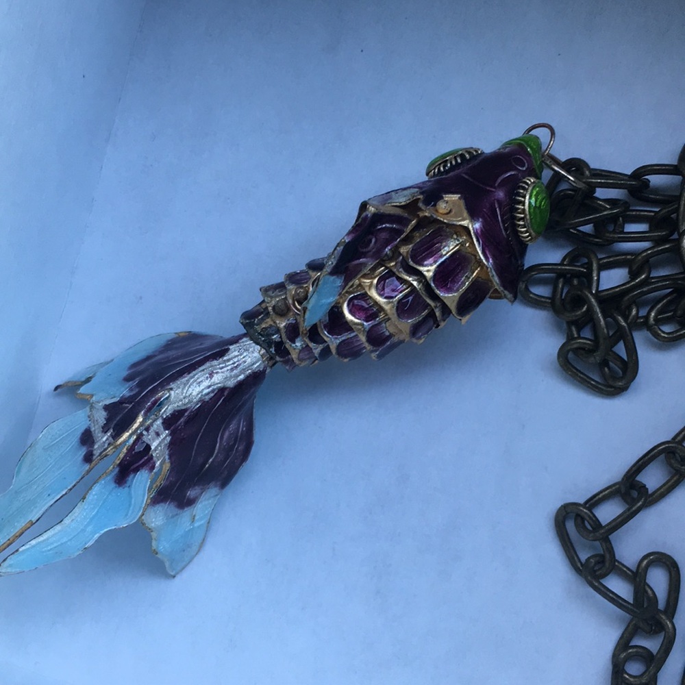 Unique koi fish necklace